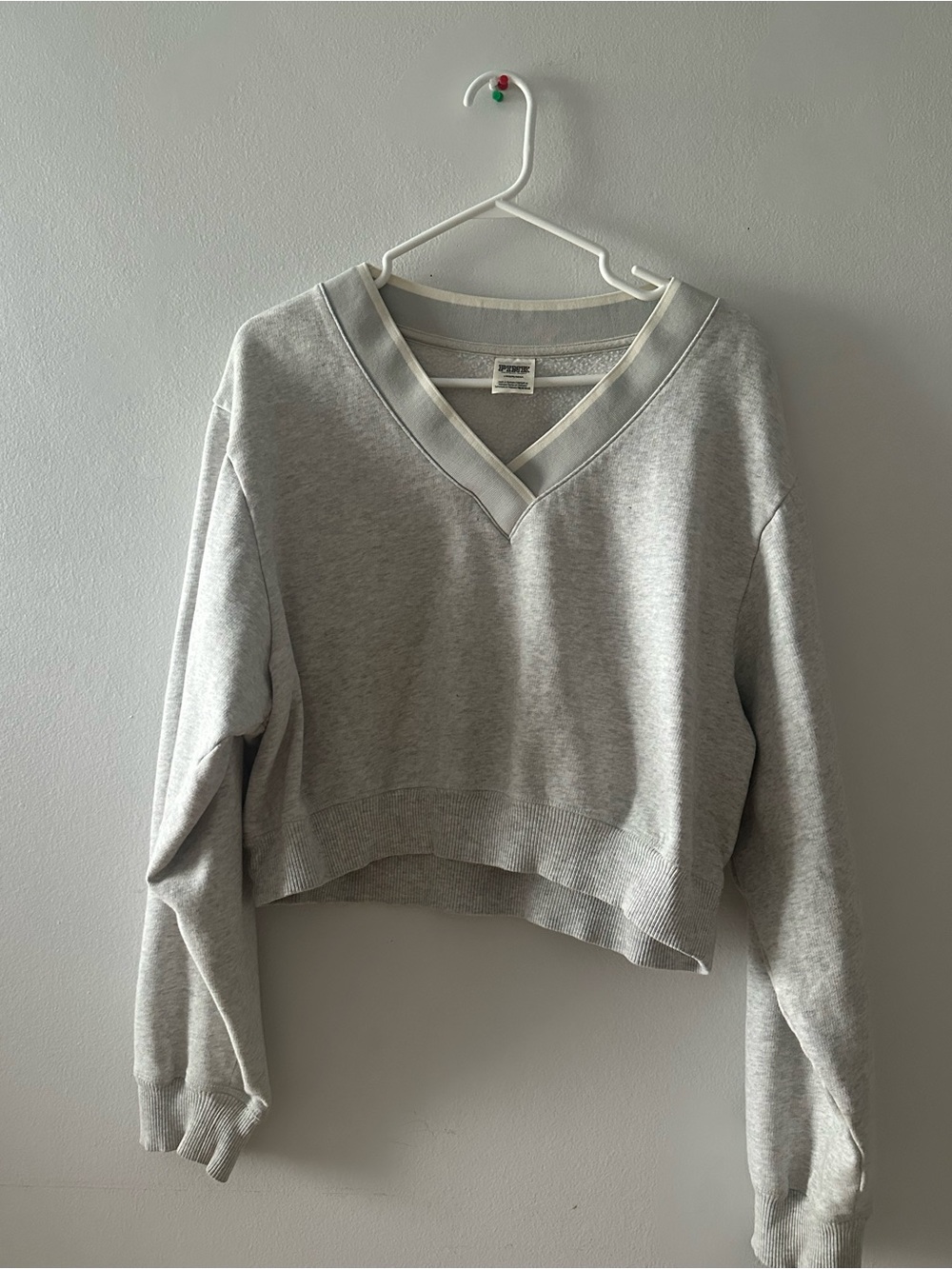 PINK Victoria's Secret Light Grey Crewneck Sweatshirt